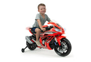Officially Licensed Honda CBR Sport Edition 12V Motorcycle | Removable, Rear Stabilizing Wheels | INJUSA
