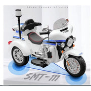 12V Kids Ride On Police Motorcycle Tricycle Motorbike with Siren Lights, Walkie Talkie