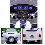 12V Kids Ride On Police Motorcycle Tricycle Motorbike with Siren Lights, Walkie Talkie